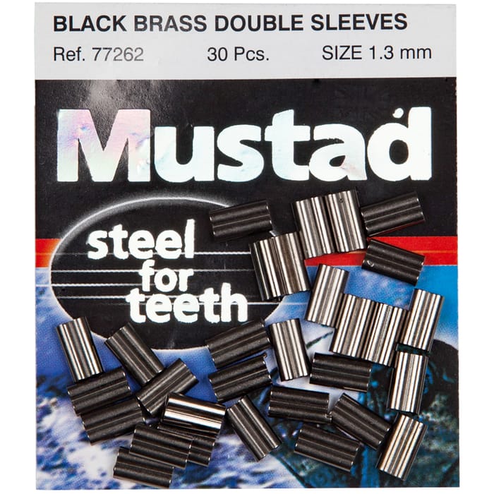 Mustad Black Brass Double Sleeves