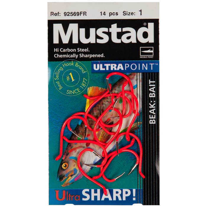 Mustad 92569Fr Neon Red Hook