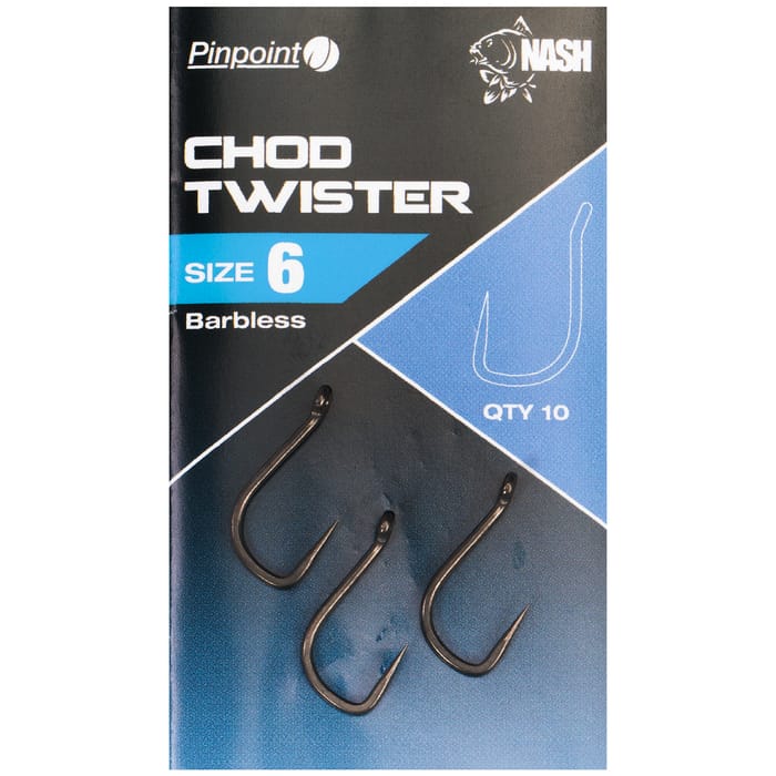 Nash Pinpoint Chod Twister Hooks Barbless