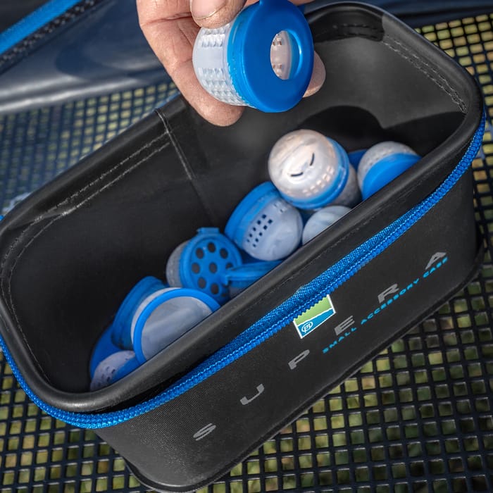 Preston Supera Small EVA Accessory Fishing Case In Use