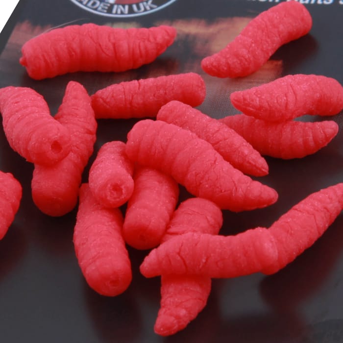 Enterprise Tackle Large Imitation Maggots Red Close Up