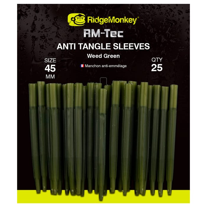 RidgeMonkey RM-Tec Anti Tangle Sleeves Weed Green Long