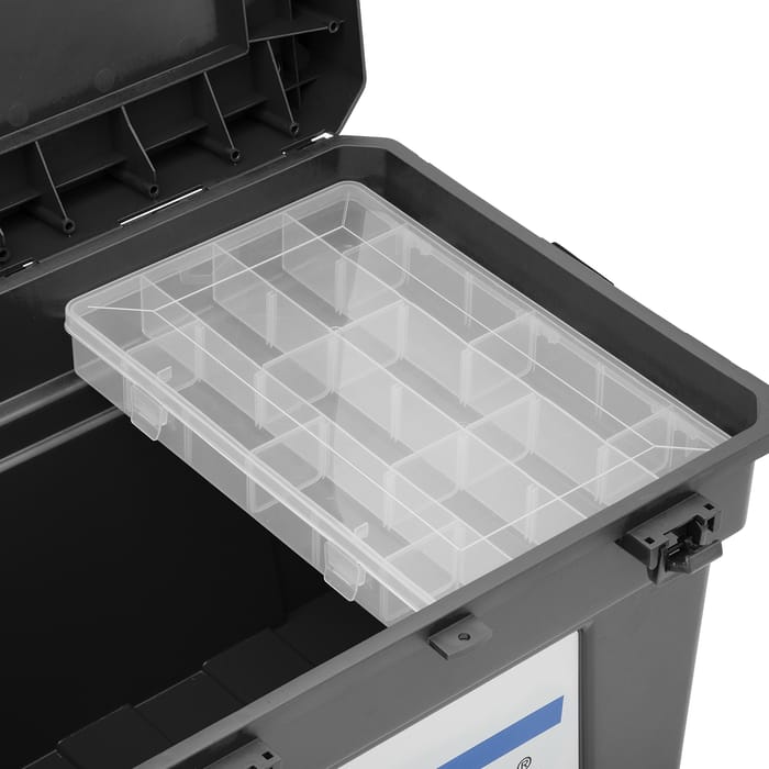 Shakespeare Fully Loaded Black Seatbox Tackle Box Inside