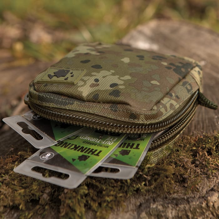 Thinking Anglers Camfleck Solid Zip Fishing Pouch Medium In Use