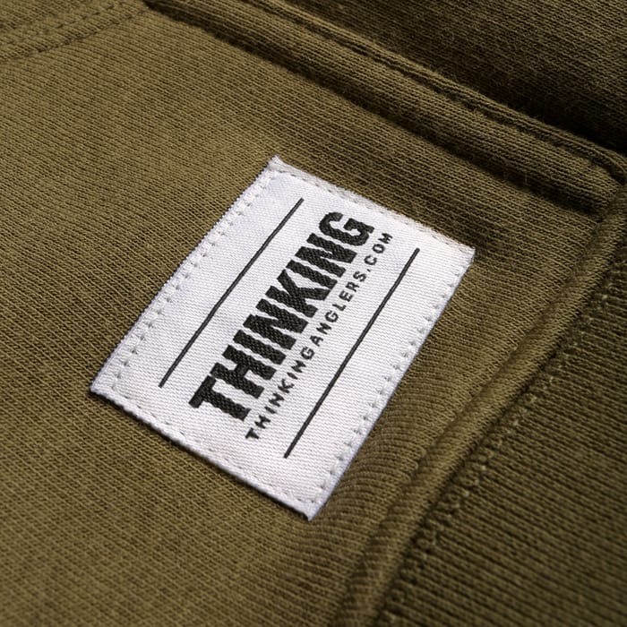Thinking Anglers Green Fishing Hoodie Logo 2