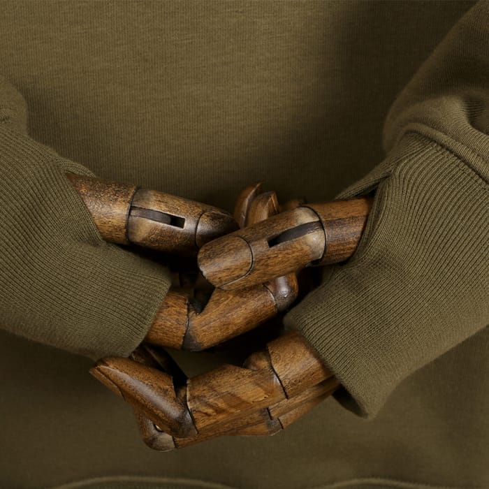 Thinking Anglers Green Fishing Hoodie Wrist Cuff