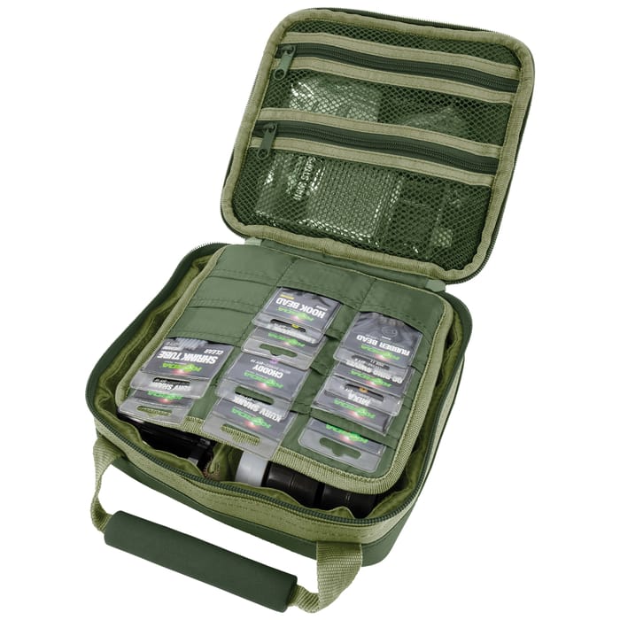 Trakker NXG Compact Tackle Fishing Bag Open In Use 1