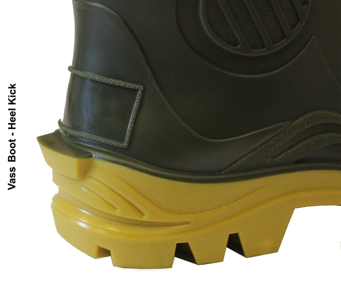 Vass 740E SuperNova Heavy Duty PVC Chest Wader with Knee-reinforcement Close Up Boot