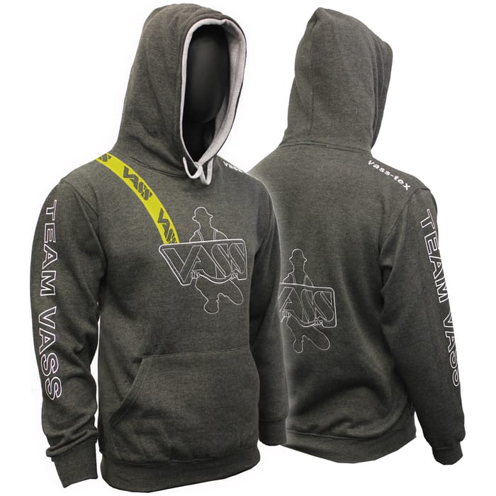 Vass Charcoal/Grey Hoody with Yellow Printed Strap