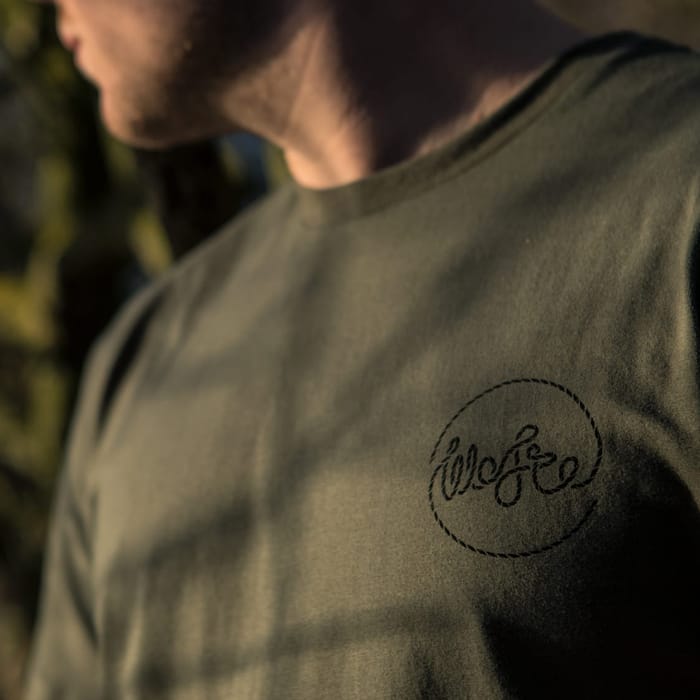 Wearing Wofte CYOP T shirt  Front View