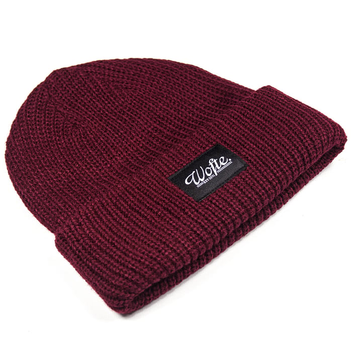Maroon Heritage Beanie From Wofte