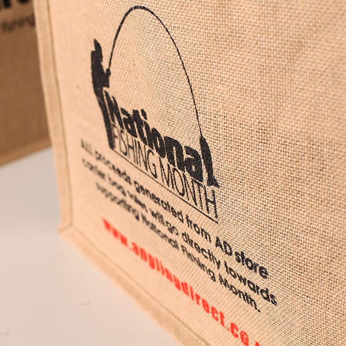 AD Hessian Fishing Bag For Life Close Up Graphics 1