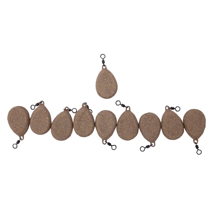 Advanta Flat Pear Carp Fishing Lead - Pack of 10 2