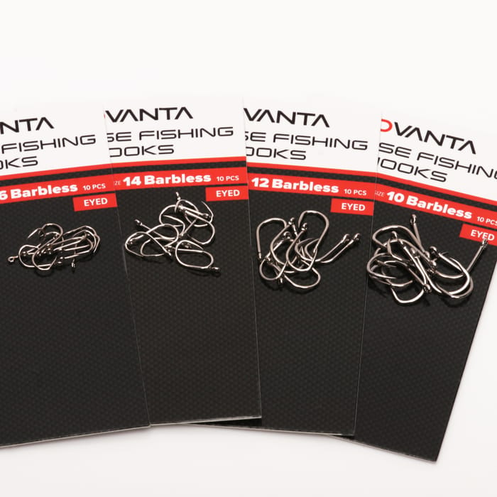 Advanta Coarse Eyed Fishing Hooks - Barbless