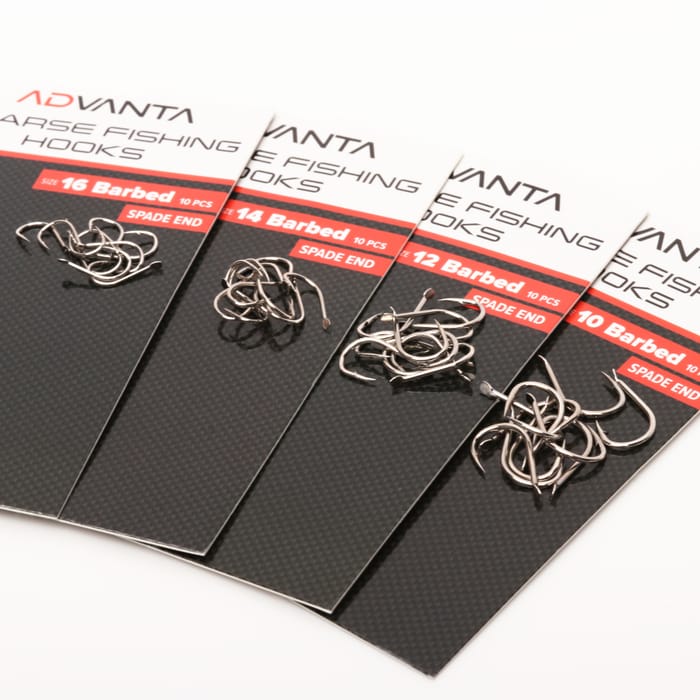 Advanta Coarse Spade End Fishing Hooks - Barbed