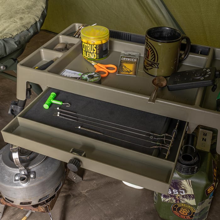 Advanta Discovery CX Bivvy Table In Use 1