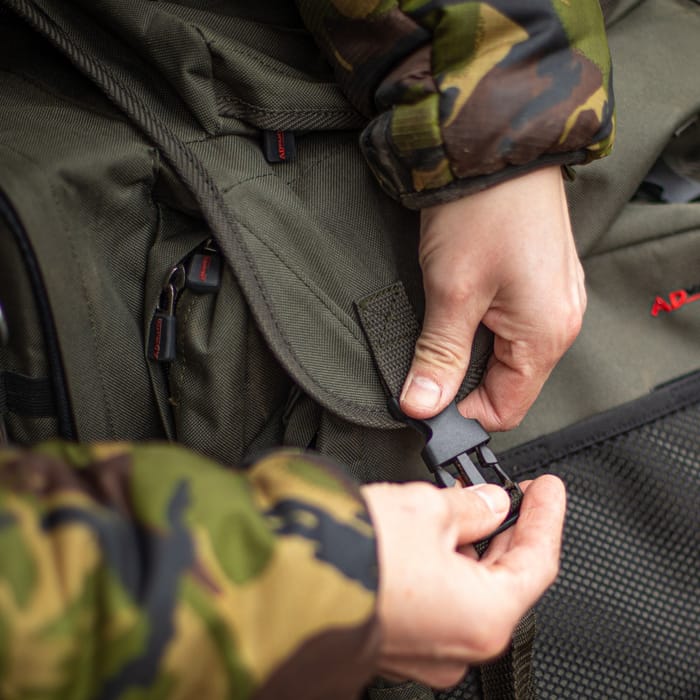 Advanta Endurance Fishing Rucksack 45L In Use Buckle