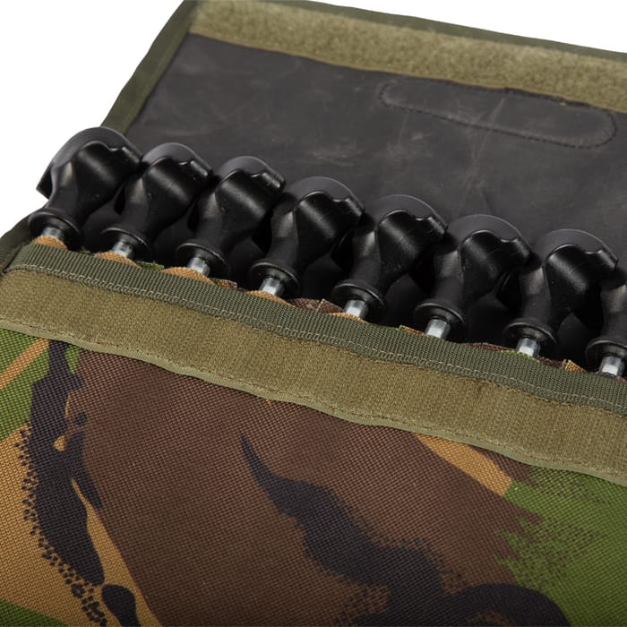 Advanta Heavy Duty Bivvy Peg Set x10 & Camo Pouch In Use Example 1