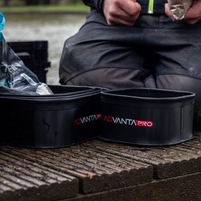 Advanta Pro EVA Square Ground Bait Bowl Set Of 4 In Use 1