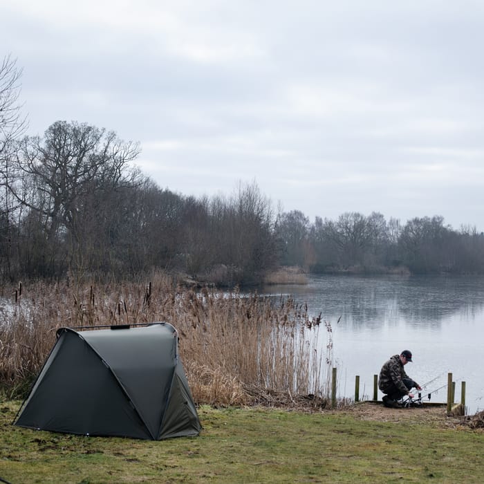 Advanta Protector MZ Fishing Bivvy 1 Man In Use 2