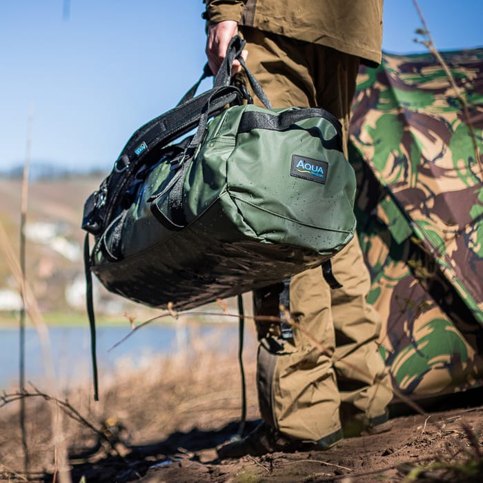 Aqua Black Series Torrent Duffel Fishing Bag In Use 3