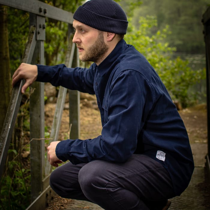 Aqua Products LS Navy Twill Shirt `