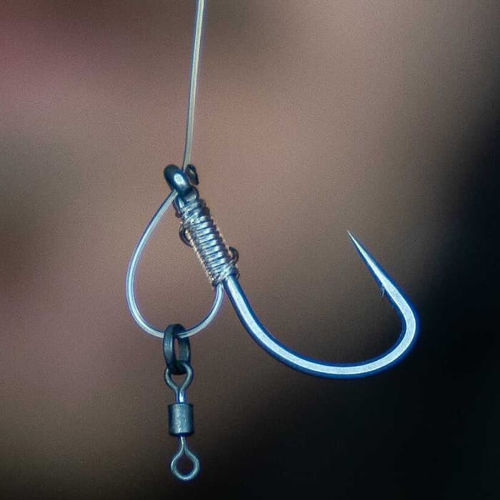 Avid Carp Armorok Chod Hooks - Barbed In Use