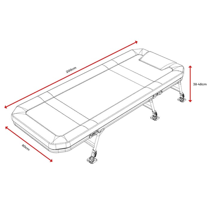 Avid Carp Benchmark Ultra Standard Sleep System Dimensions