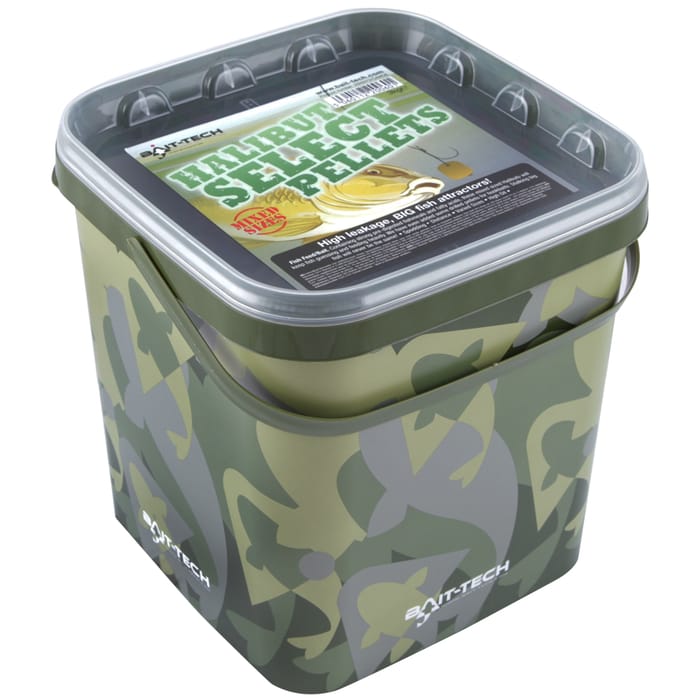 Bait-Tech Camo Buckets Halibut Select Pellets
