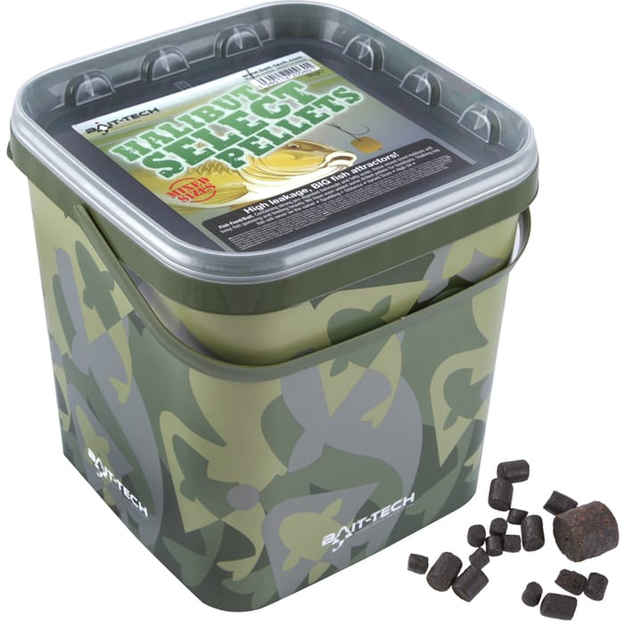 Bait-Tech Camo Buckets Halibut Select Pellets