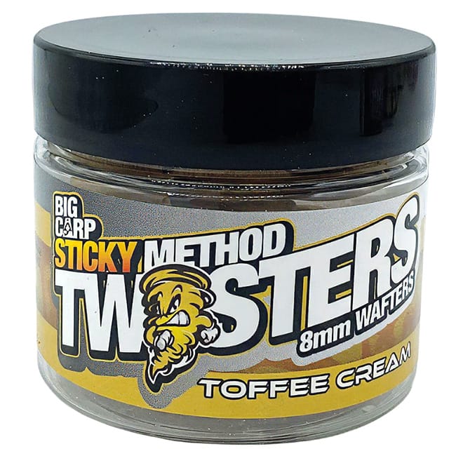 Bait-Tech Sticky Method Twisters 8mm Wafters Toffee Cream