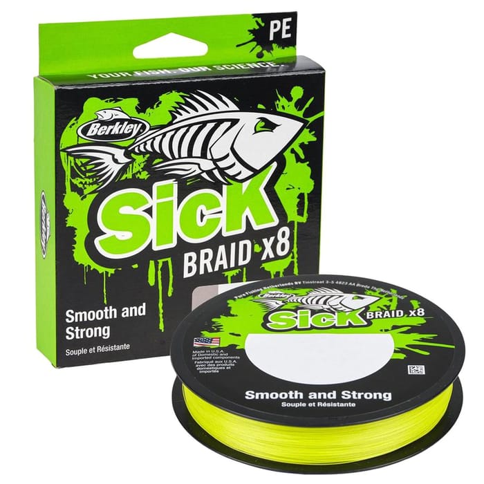 Berkley Sick Hi-Vis Yellow Braid 150m