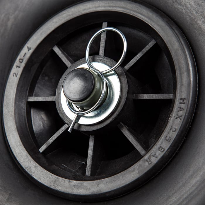 Carp Porter Triporter MK4S Fat Boy Puncture Proof Wheels Complete Spoke Close Up