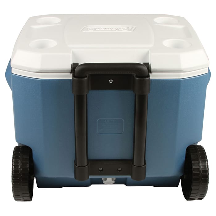 Coleman 50QT Xtreme Wheeled Fishing Cooler Blue Back