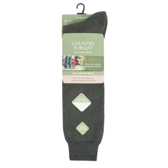 Country Pursuits Wellington Boot Socks - Green