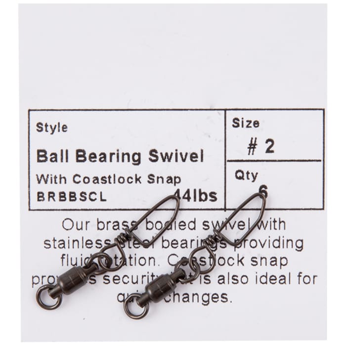 Cox & Rawle Brass Ball Bearing Swivel with Coastlock Snap 2