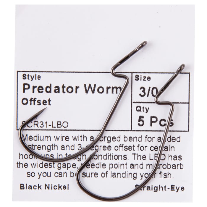 Cox & Rawle Predator Worm Offset Hooks 3
