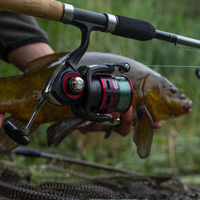 Daiwa 20 Crossfire Reel Black Red In Use 3
