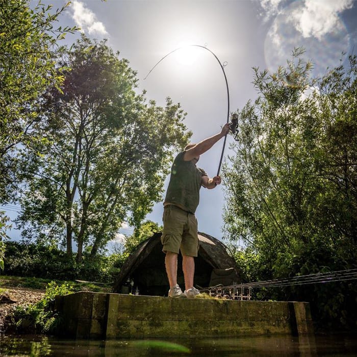 Daiwa Longbow X45 M Carp Fishing Rod In Use 2