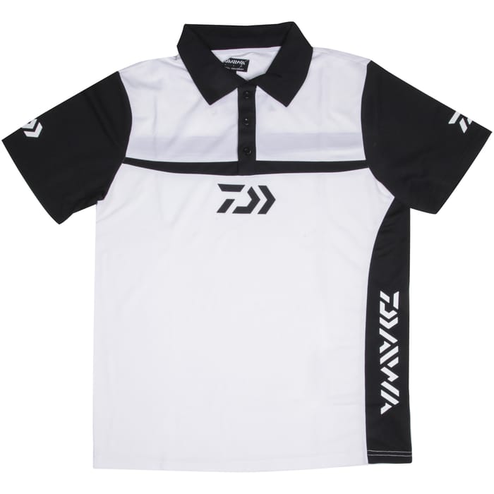 Daiwa Team Polo Shirt White Black