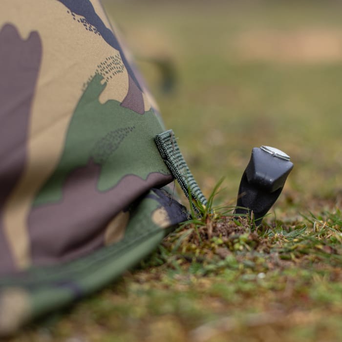 Advanta Discovery CCX One Night Stand Fishing Bivvy V2 Overwrap In Use Pegs