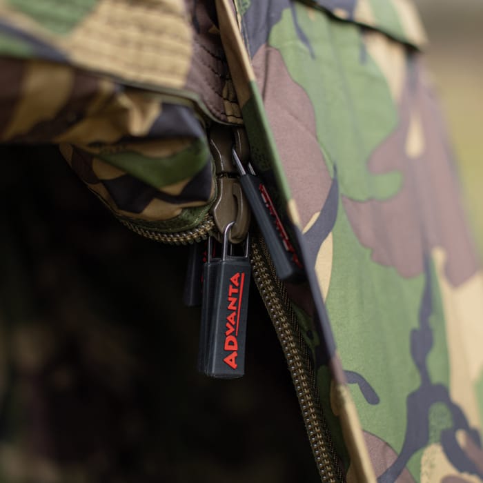 Advanta Discovery CCX One Night Stand Fishing Bivvy V2 Overwrap In Use Zips