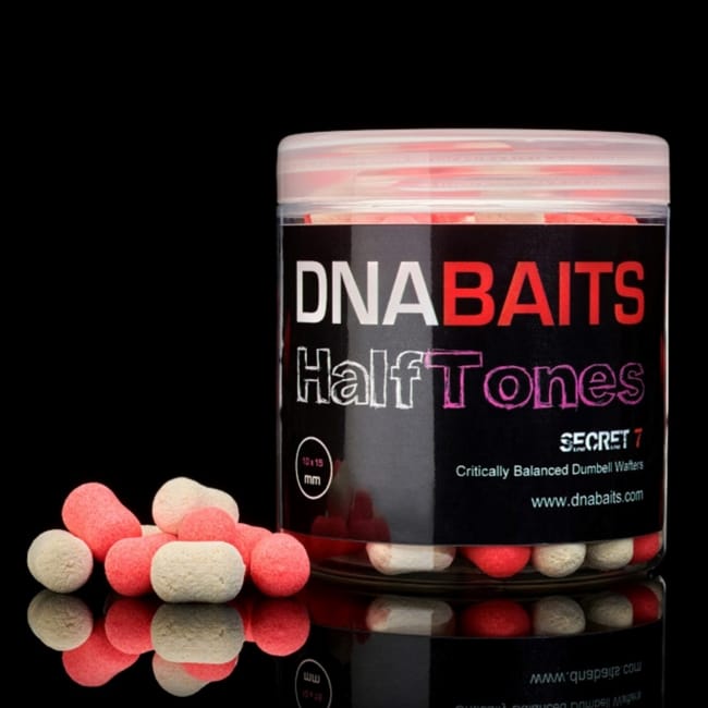 DNA Baits Fluoro Dumbell Wafters - Secret 7 Halftones Pink / White Mixed