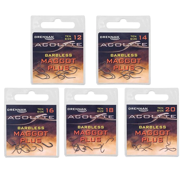 Drennan Acolyte Maggot Plus Barbless Fishing Hooks 2