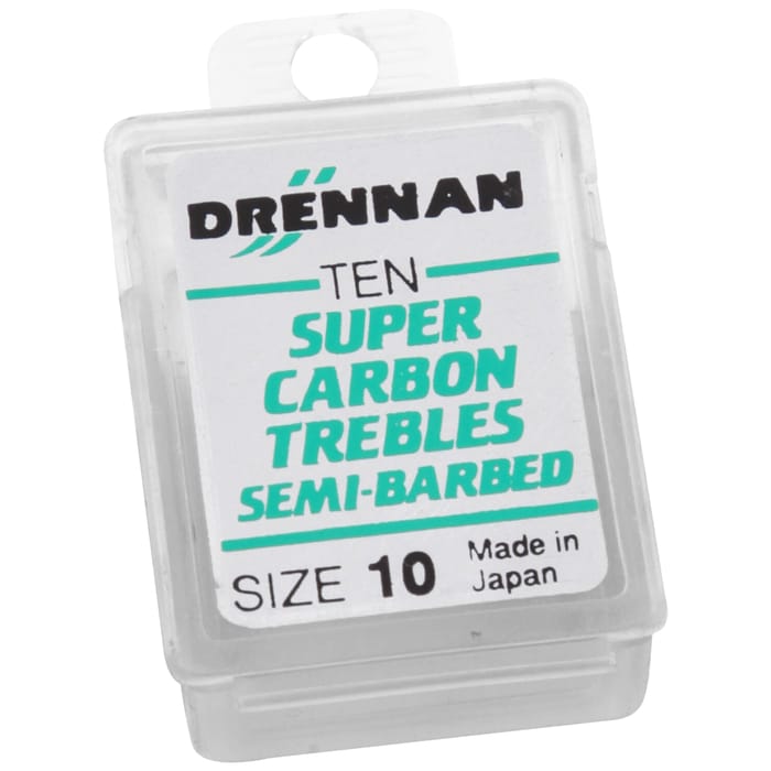 Drennan Super Carbon Trebles Semi-Barbed Hooks