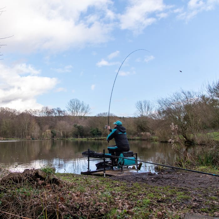 Drennan Vertex 10ft Pellet Waggler Fishing Rod In Use 5