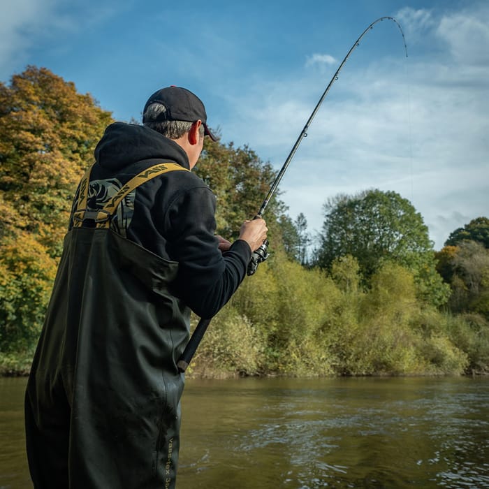John Wilson Barbel Quiver Fishing Rod In Use 1