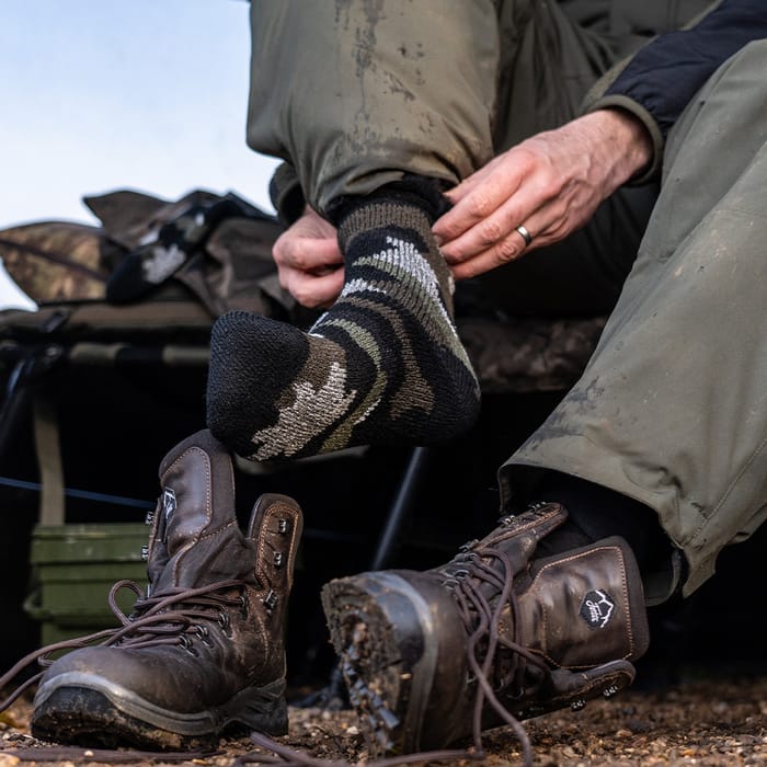 Heat Holders Camo Original Crew Socks In Use 1
