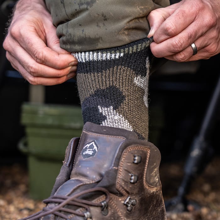 Heat Holders Camo Original Crew Socks In Use 3