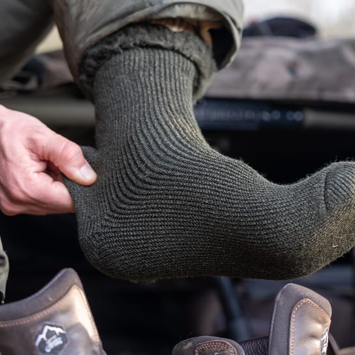 Heat Holder Olive Angling Outdoor Junior Socks 1